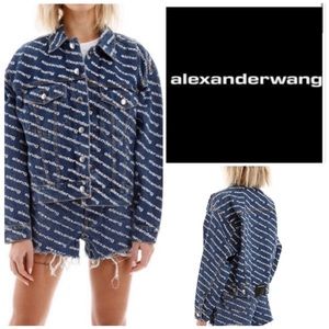 HUGE SALE❣️ALEXANDER WANG ELITE HIGH-RISE LOGO DENIM JACKET